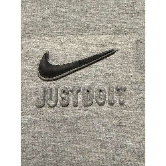 Nike Shirt Mens M Grey Long Sleeve Polo Raised Logo Just Do It - Picture 5 of 7